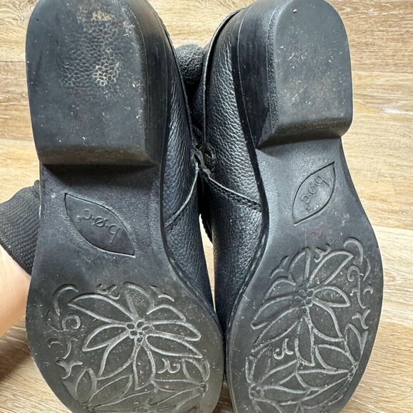 B.O.C Born Concepts Black Leather Zip Ankle Boots Women's Size 6 - Picture 4 of 6